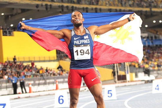 Eric Cray, wins the 400-m SEA Games gold medal