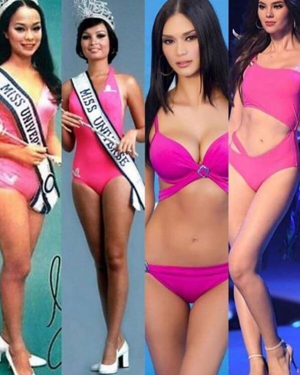 Filipina beauty queens Gloria Diaz, Marige Moran, Pia Wurtzbach, Catriona Gray