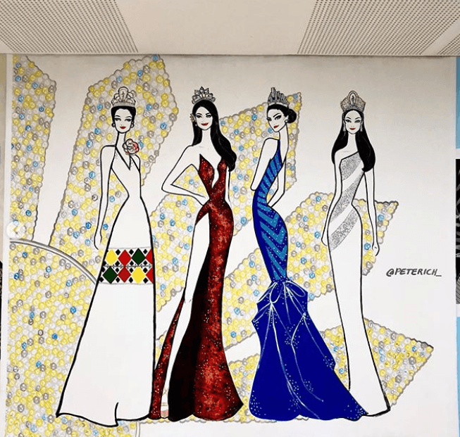 Filipina Miss Universe mural painting