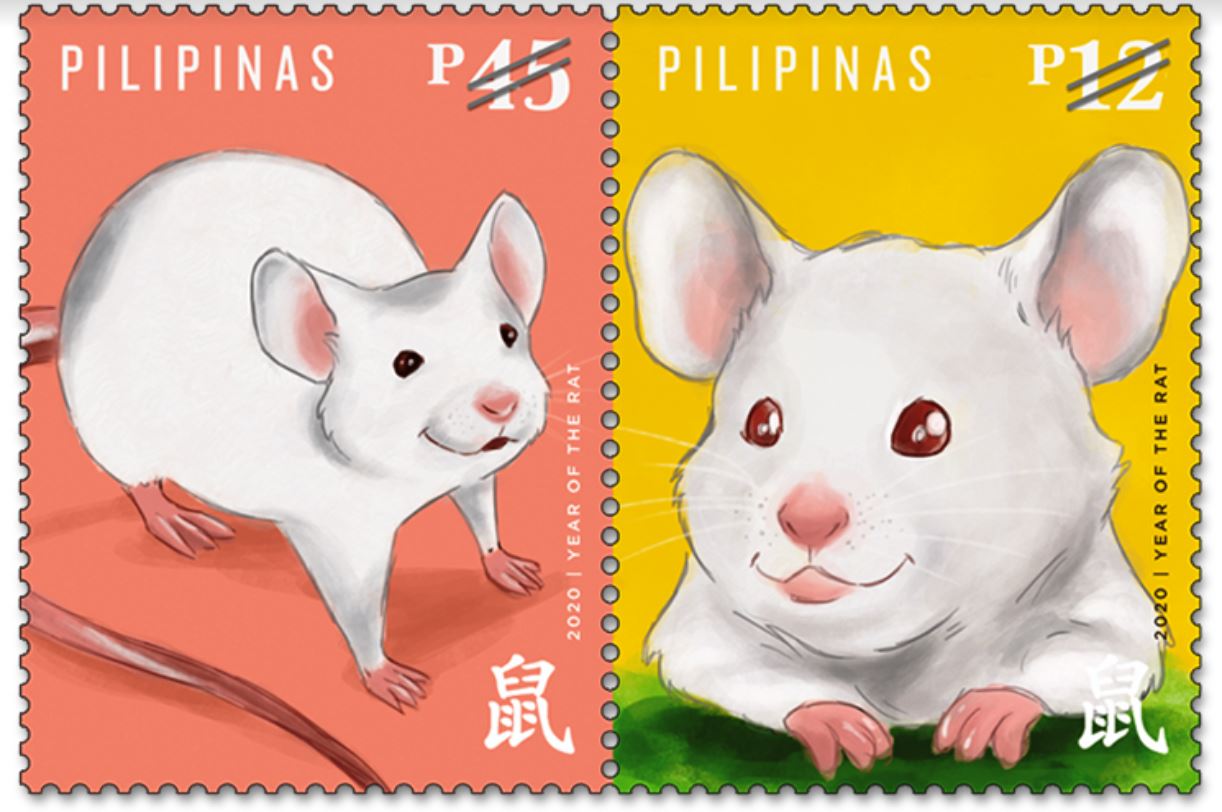 Philippine rat postal stamps