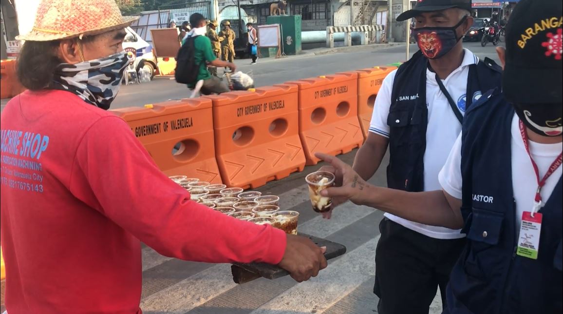 Mang Boyong Taho for checkpoint personnel