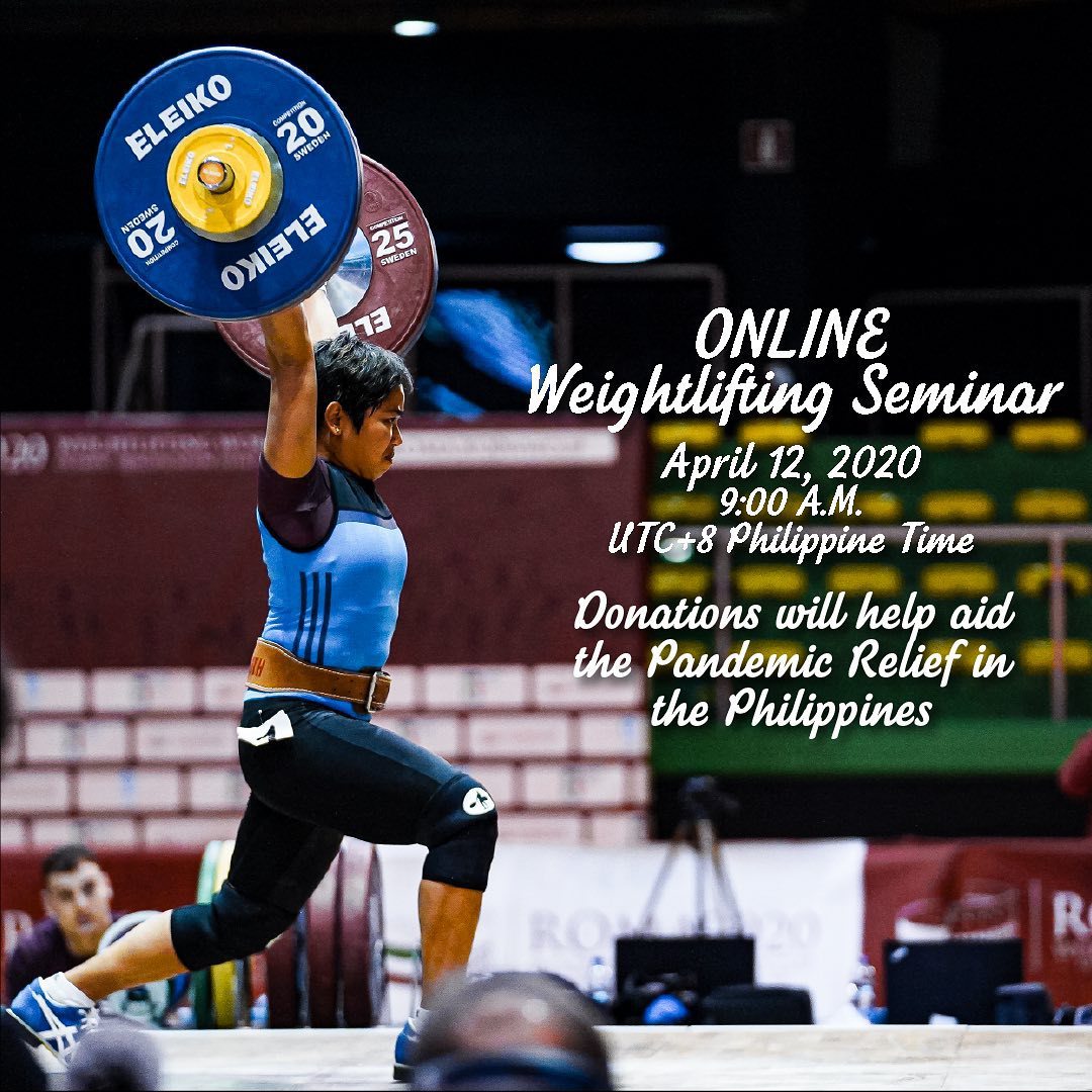 Hidilyn Diaz online weightlifting seminar