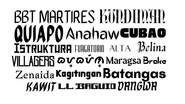 Filipino inspired fonts