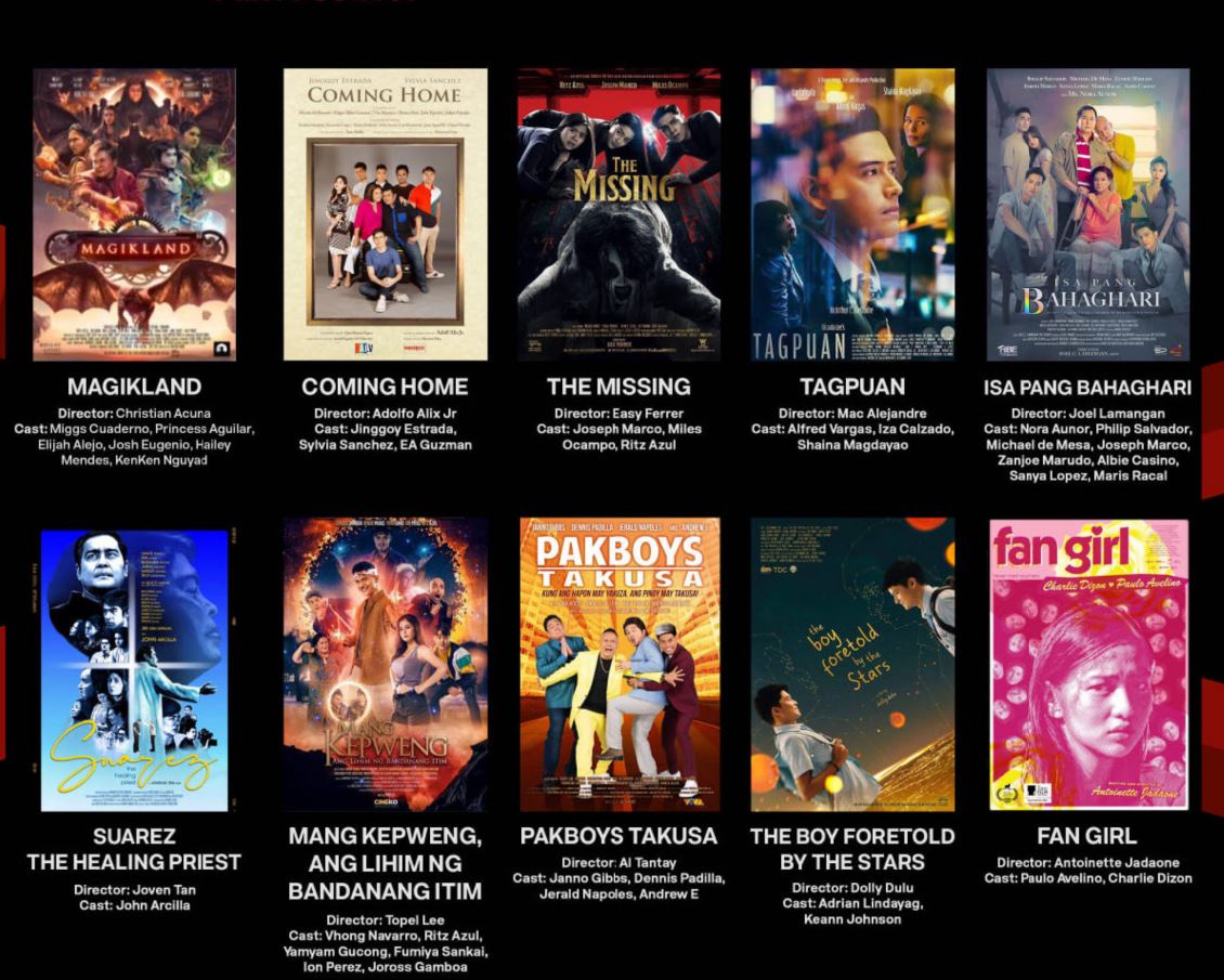 10 Filipino movies screening at 1st digital Metro Manila Film Festival