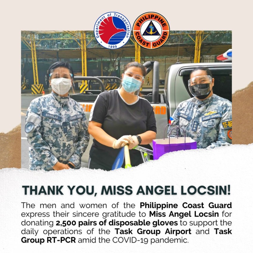 Angel Locsin Philippine Coast Guard medical supplies