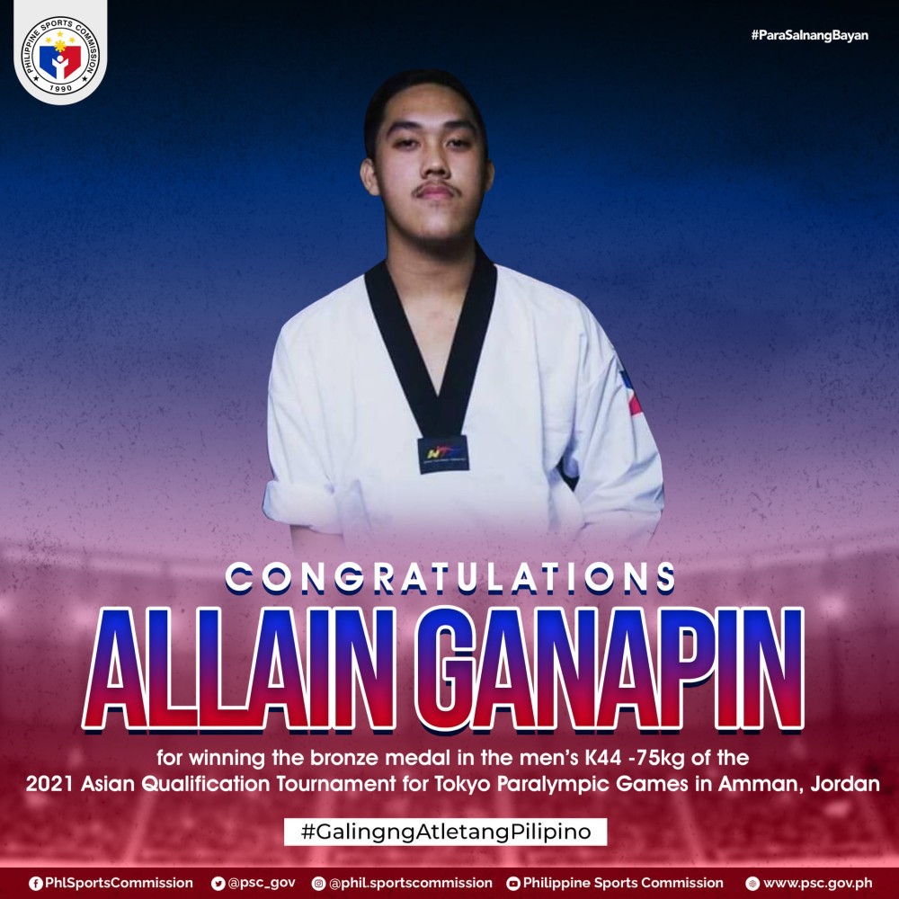 Allain Ganapin Asian Paralympics qualifier