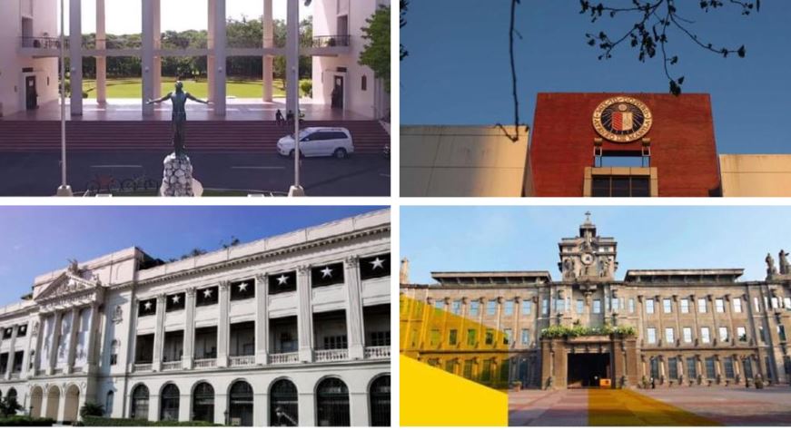 Philippines' Big 4 universities UP, ADMU, DLSU, UST 