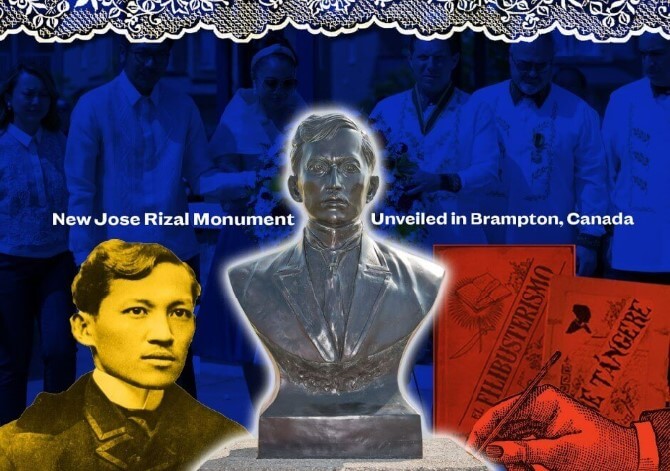 Ontario Jose Rizal Bust Installation