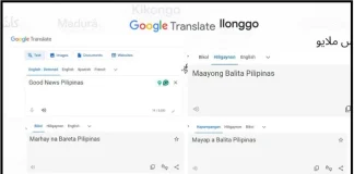 Google Translate Philippine languages